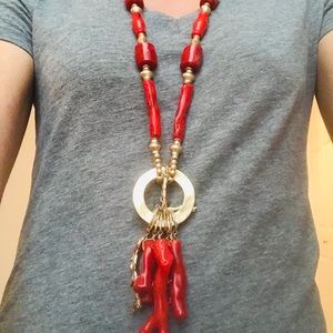 Long Red Necklace